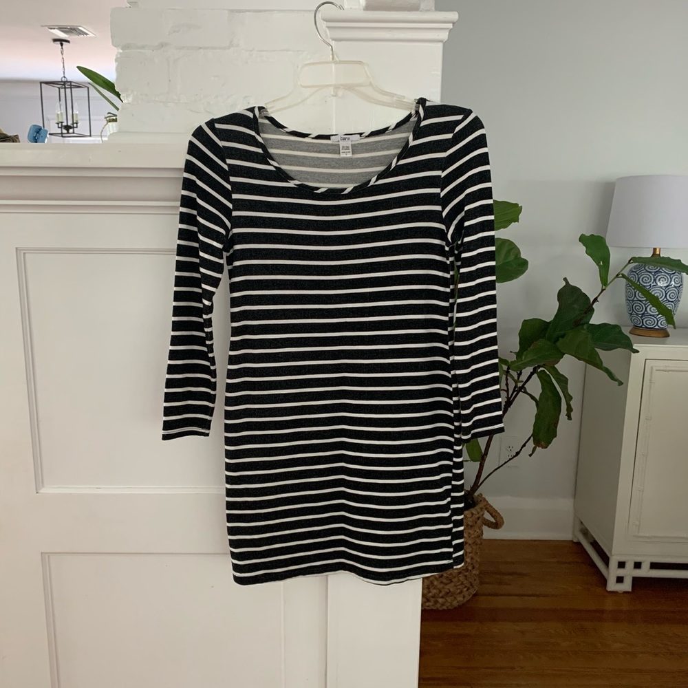 Bar 3-Super Soft Knit Striped Dress-S